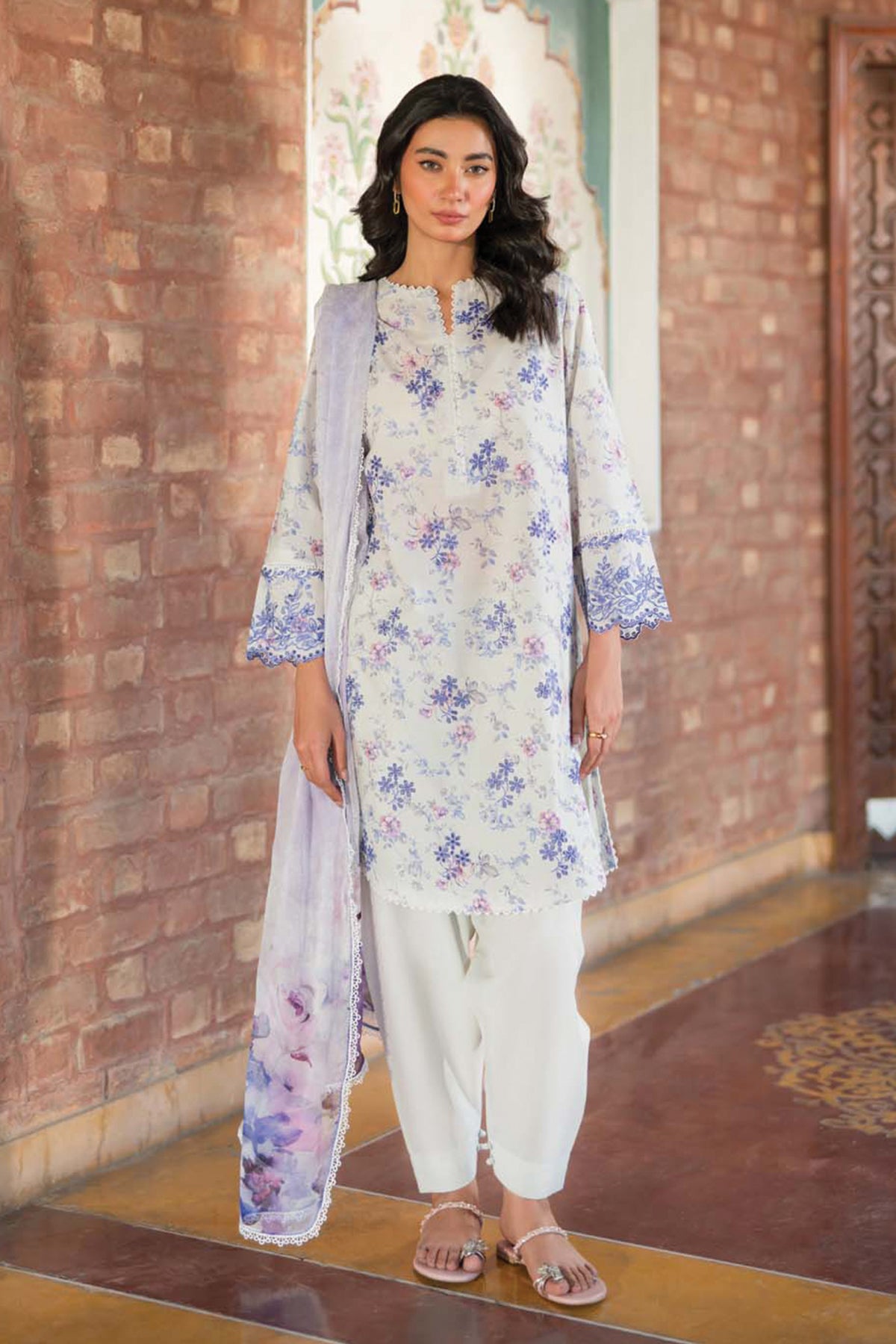 Luxe by Sahar Pret Embroidered Organza 3 Piece Moonlight Shimmer