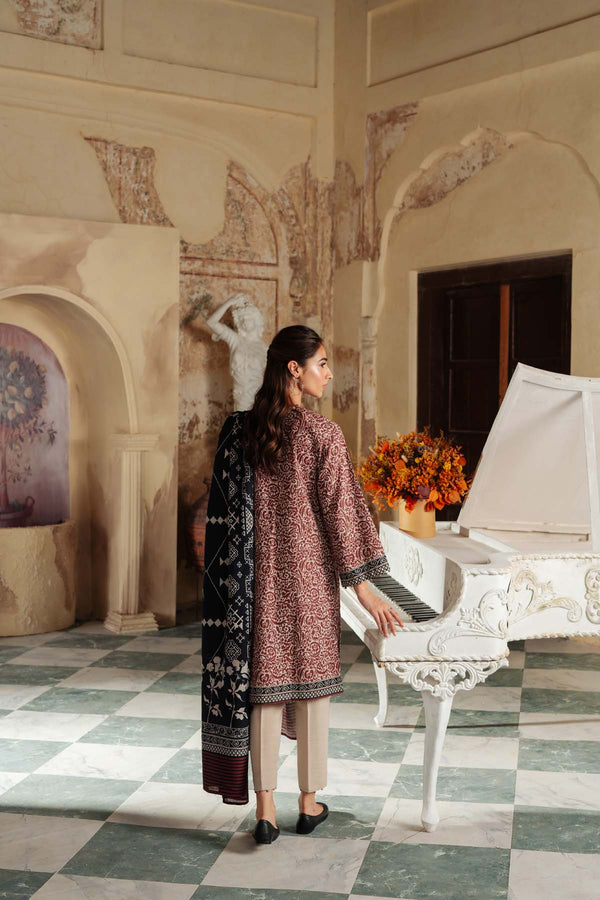 Printed Khaddar 3 Piece