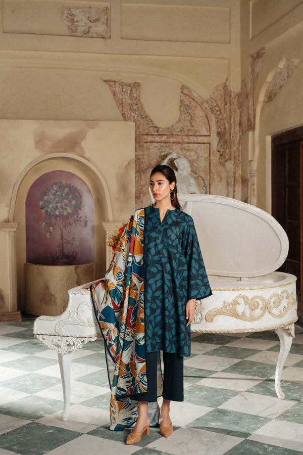 Printed Khaddar 3 Piece