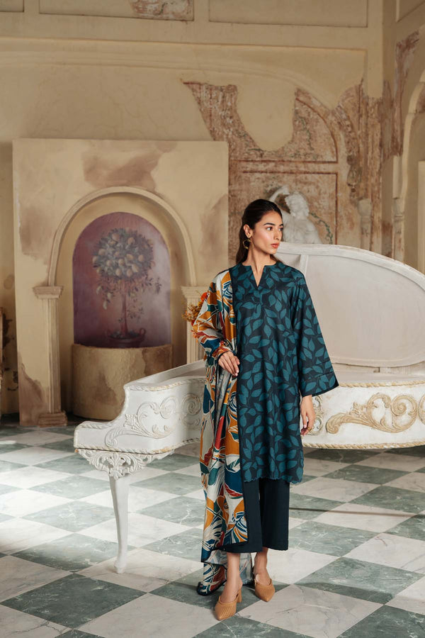 Printed Khaddar 3 Piece