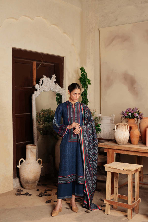 Printed Khaddar 3 Piece