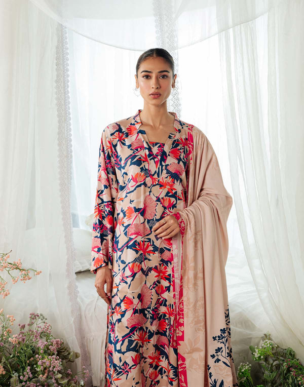 Printed Viscose Crepe 3 Piece