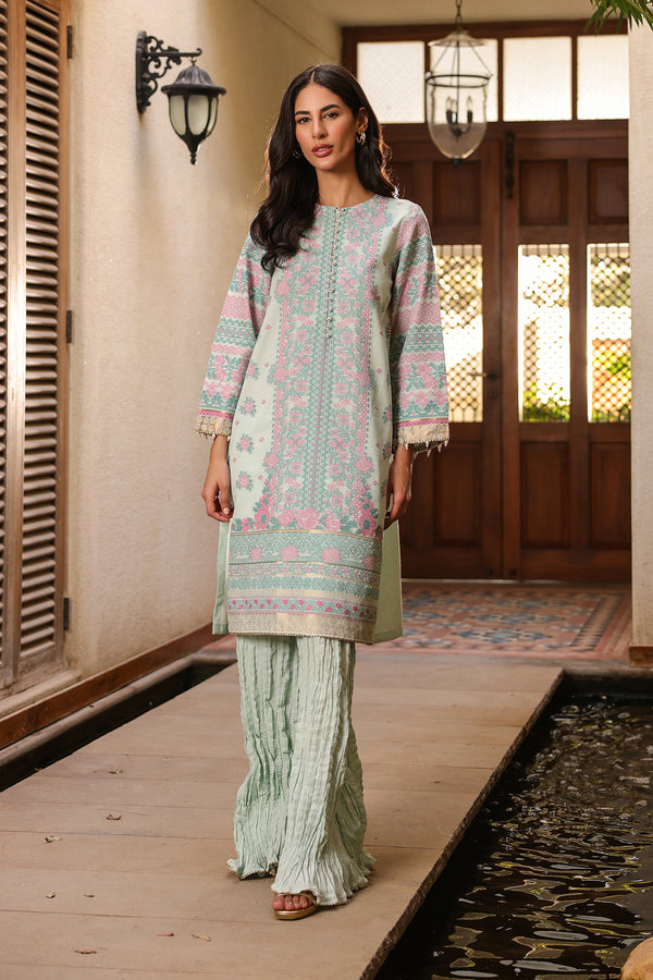 Unstitched 3pc | Premium Jacquard | Light Blue Outfit