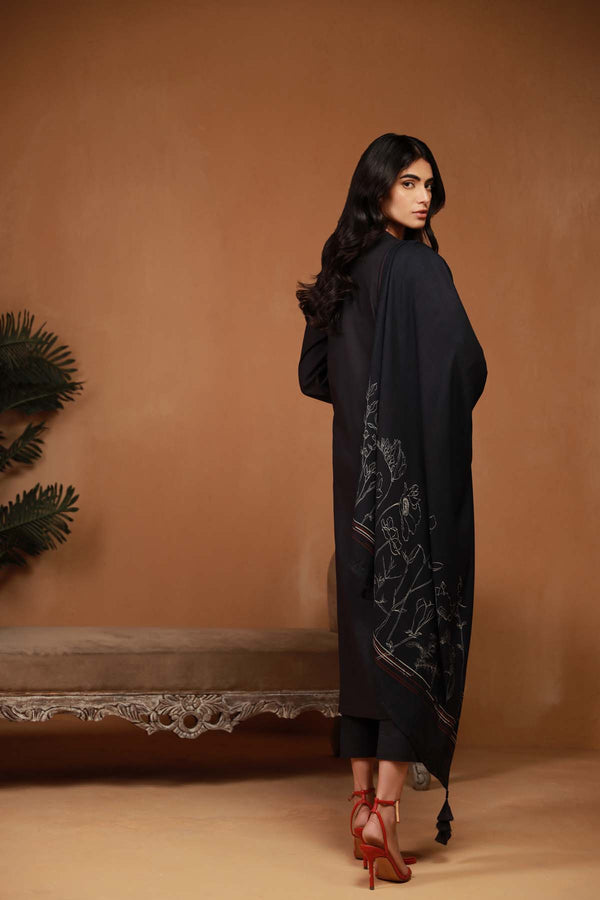 Embroidered Cross Hatch 3 Piece