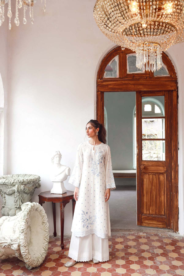 Embroidered Slub Lawn 3 Piece