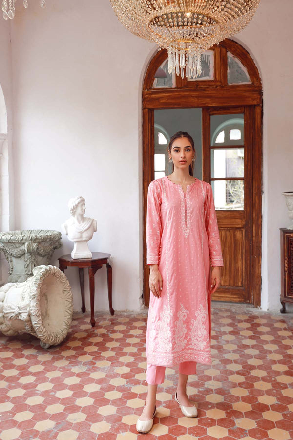 Embroidered Slub Lawn 3 Piece