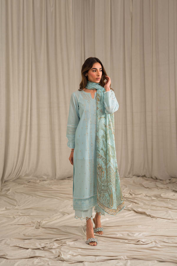 Slub Lawn 3 Piece (Embroidered)