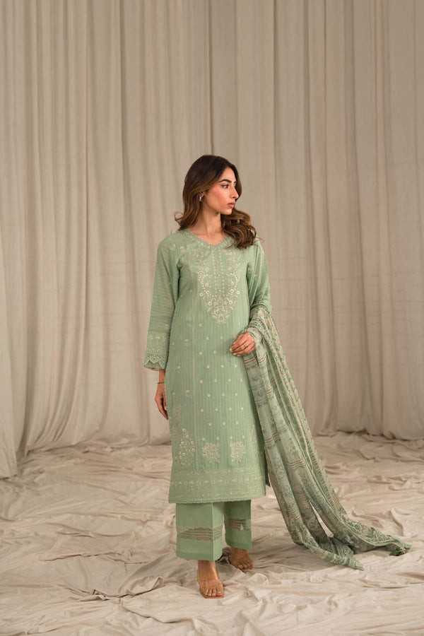 Textured Lawn 3 Piece (Embroidered)