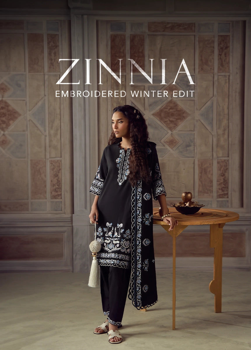 Zinnia - Embroidered Winter Edit by Sahar