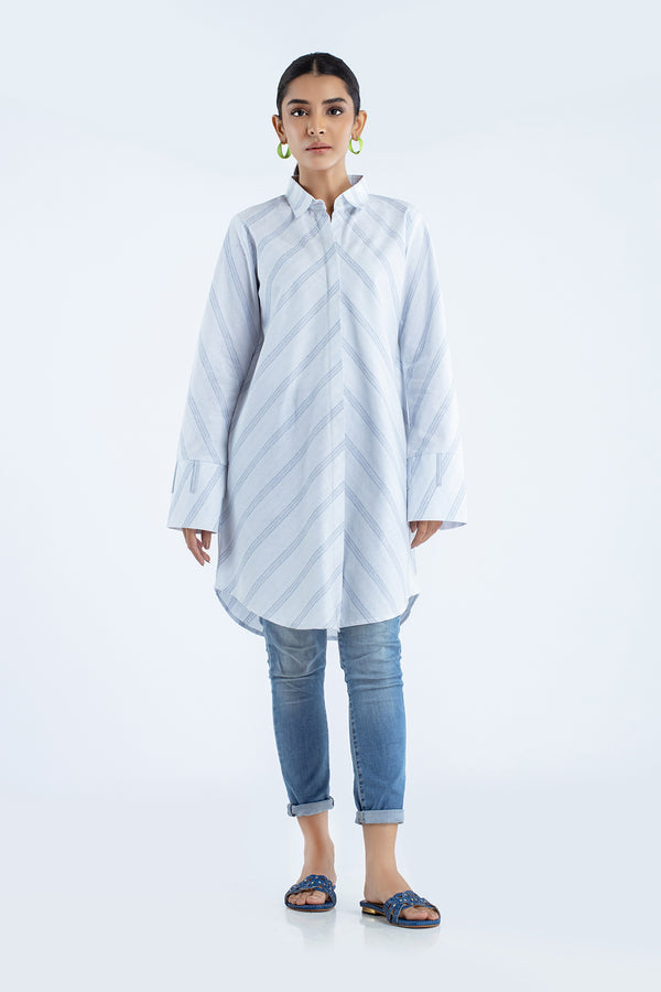 White | Shirt | Stitched |Woven Fabric