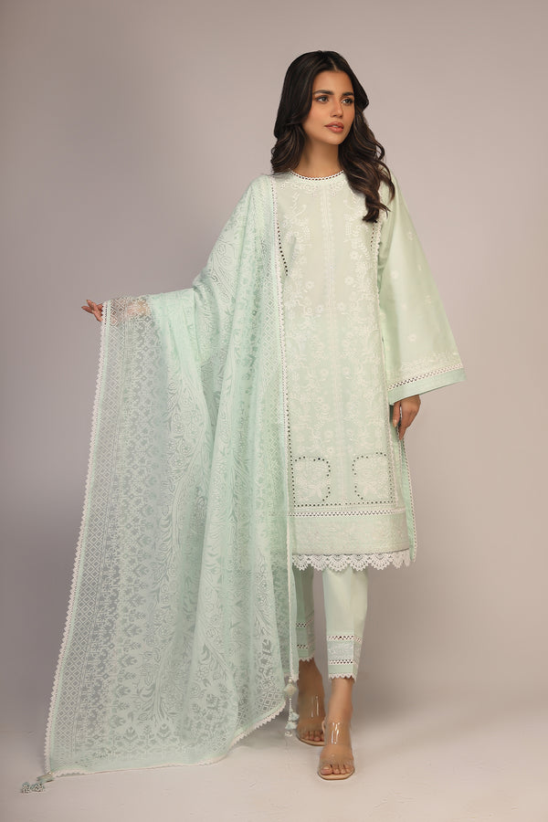 Chikankari unstitched suit - Best clothing brand of Pakistan