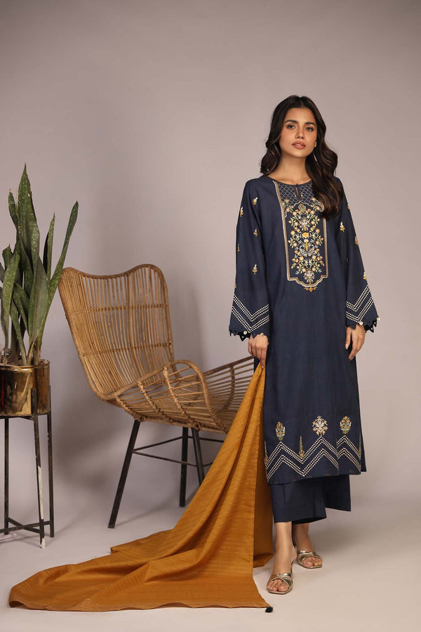 Black Outfit | Slub Lawn | Embroidered
